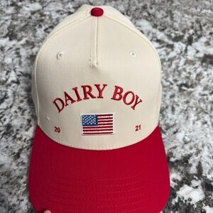 Dairy Boy Red American Trucker Hat